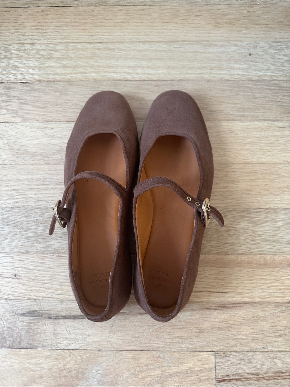Sézane Brown Valentin Mary Janes US Size 9